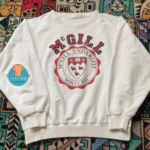 Mcgill University Crewneck Sweatshirt, Mcgill University Sweater shirt y2k